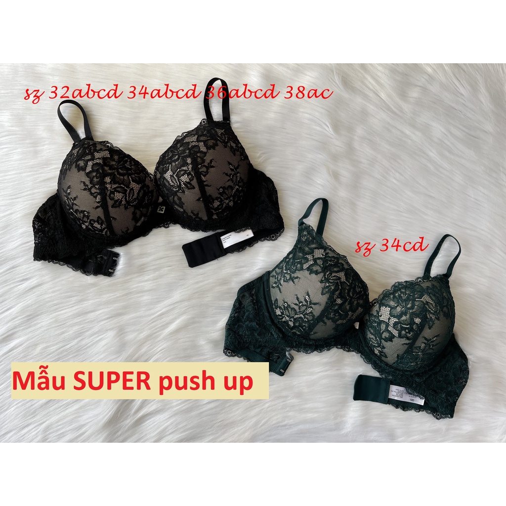 Áo Temple Lux xuất Úc 32A 32D 34CD 36D ren SUPER PUSH