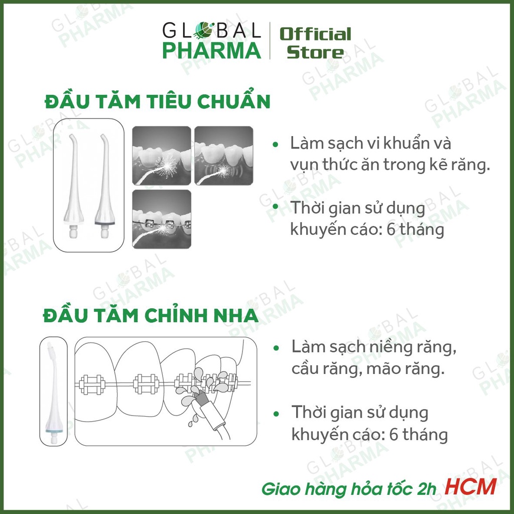 [CHÍNH HÃNG THỤY SỸ-BẢO HÀNH 2 NĂM] Tăm Nước B.WELL WI-912 Phiên bản cải tiến 5 đầu, 3 chế độ phun-Bình xịt vệ sinh răng