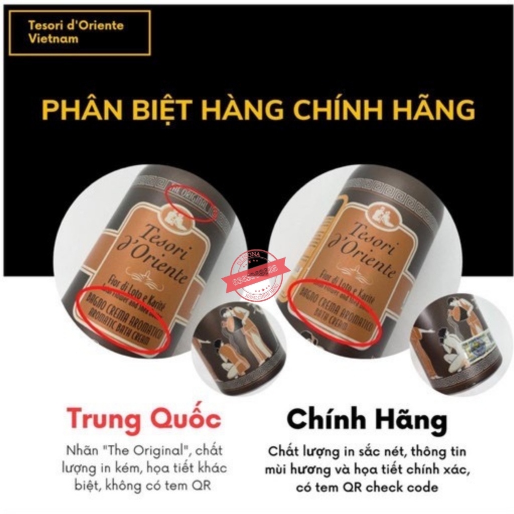 Sữa tắm nước hoa Tesori d'Oriente trắng da hàng chính hãng 250ml-500ml kèm vòi