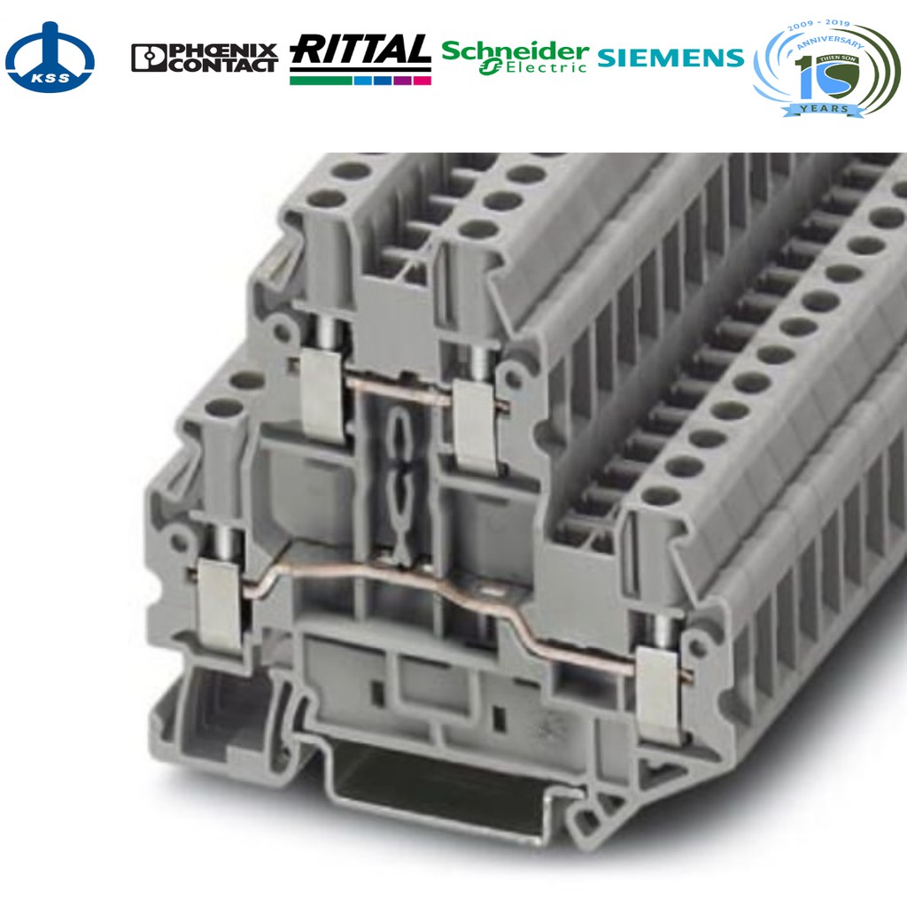 3044636 - Cầu đấu dây 2 tầng cho dây 2.5mm² - Double-level terminal block - UTTB 2,5