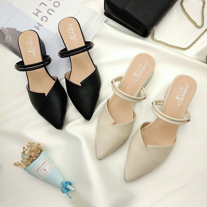 Giầy sục nữ 3 phân siêu xinh, quai ngang. có quai hậu
