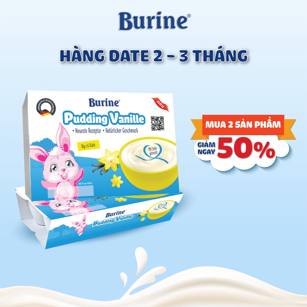 Cháo Sữa Pudding Ăn Dặm Burine Cung Cấp Vitamin, Bổ Sung Năng Lượng Cho Bé