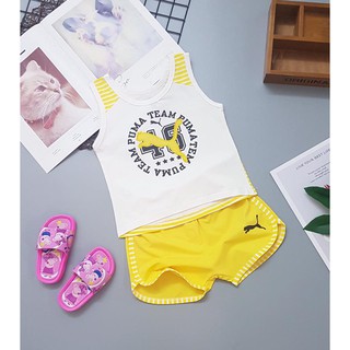 [SIZE NHÍ+ĐẠI] SÉT BỘ THUN SÁT NÁCH BÉ GÁI PUMA