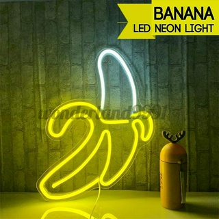Đèn LED neon hình trái chuối bắt mắt để trang trí