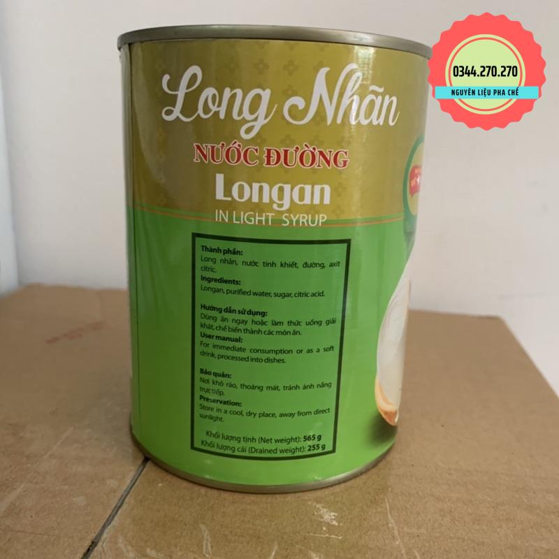 Nhãn ngâm nước đường đóng lon Bitraco- Lon 565gr