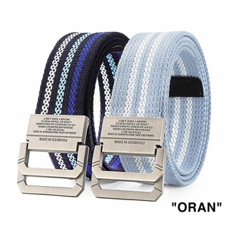 Thắt Lưng Vải Canvas Phối Khóa Hai Khóa Phong Cách Quân Đội Hàn Quốc Dễ Phối Đồ Cho Nam Và Nữ