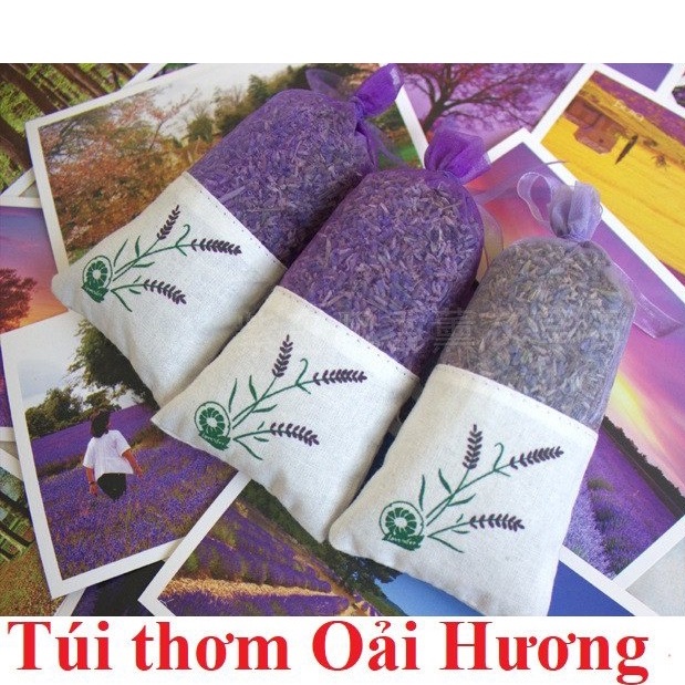 Túi thơm treo phòng tủ quần áo mùi hoa oải hương tím