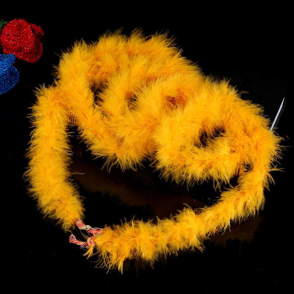 Cuộn dây ruy băng lông vũ trắng dùng trang trí cây thông noel 200cm P8I1