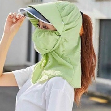 Mũ Chống Nắng Rộng Vành Có Kính Bảo Vệ Mắt, Nón Chống Nắng Kèm Khẩu Trang Đa Năng