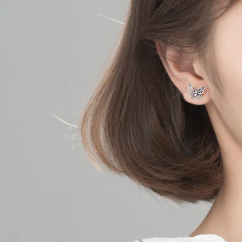 Bông tai hình bướm đơn giản phong cách nhật hàn đơn giản dành cho nữ