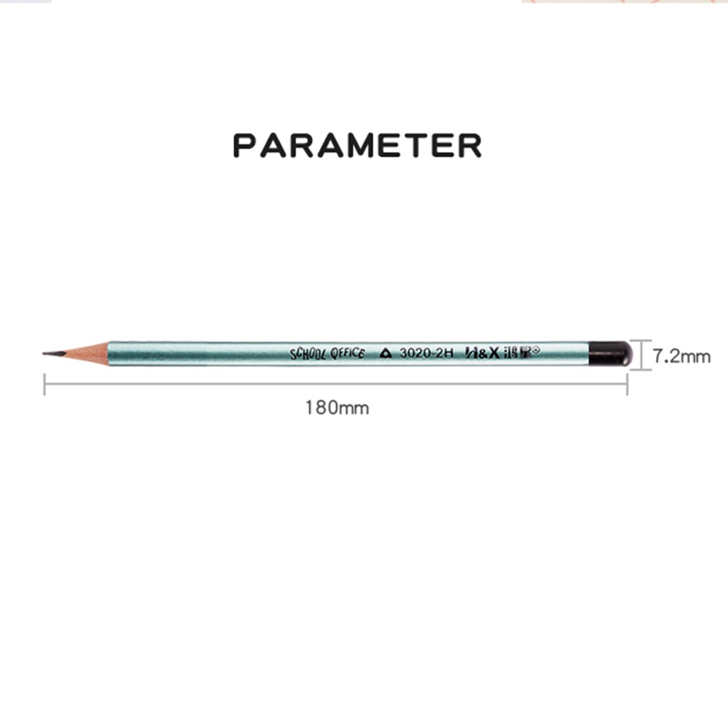 Set 2 bút chì gỗ đầu lục giác chất lượng cao