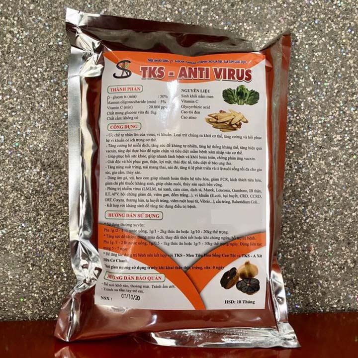 ANTI VIRUS: Điều Hòa, Tăng Hệ Miễn Dịch, Kháng Khuẩn, Virus Gây Bệnh Cho Vật Nuôi - GÓI 100GR