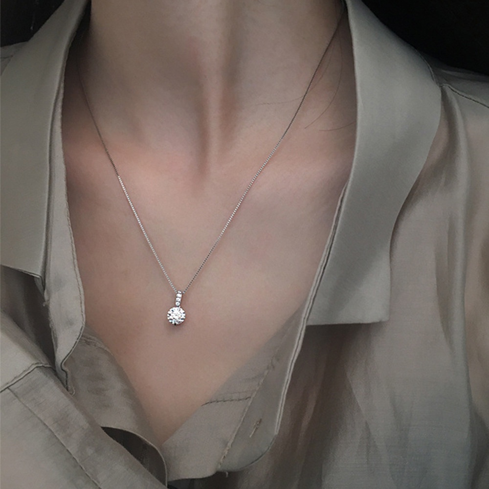 Vòng cổ choker mặt tròn đính đá zircon lấp lánh thời trang cho nữ