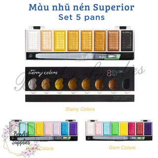 [HỌA CỤ ONLINE ] Màu nhũ nén Superior
