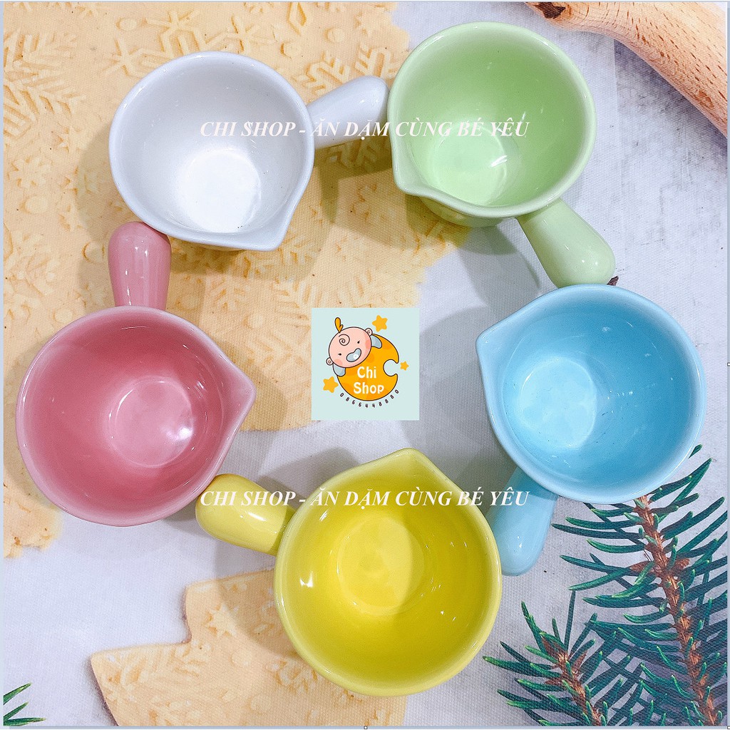 Bát Sứ Chén Sứ Ăn Dặm Gáo Rót Tay Béo Sắc Màu Cho Bé DiCi Kids Shop