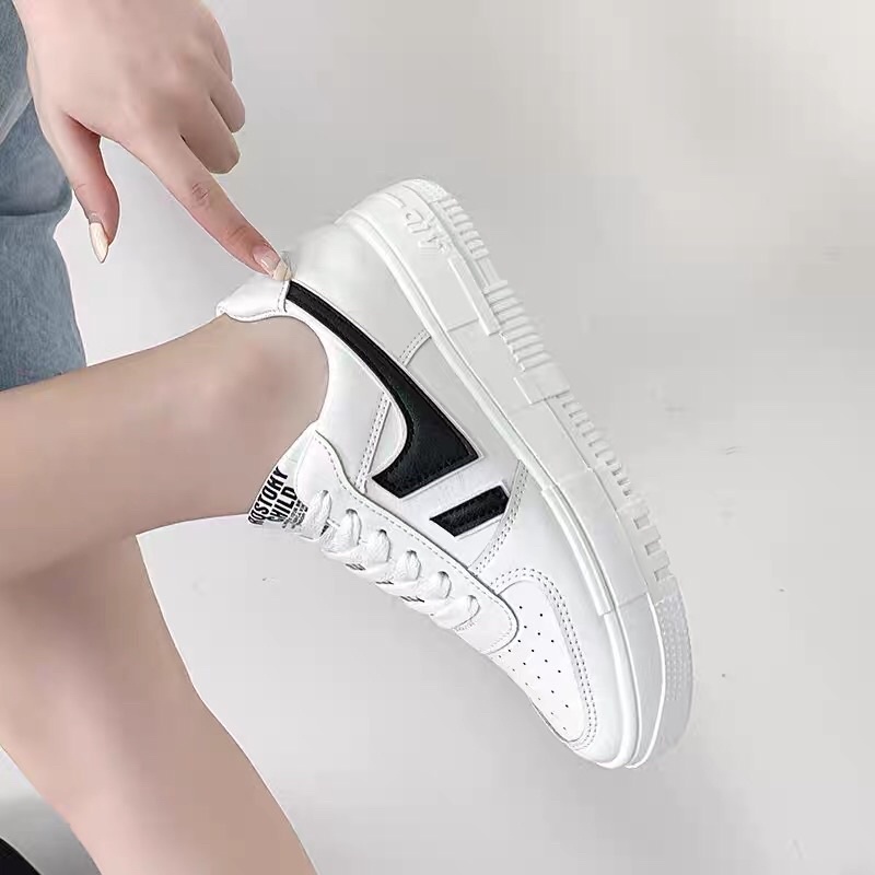 Giày sneaker nữ độn đế siêu nhẹ 6666 viền màu AIR cao cấp