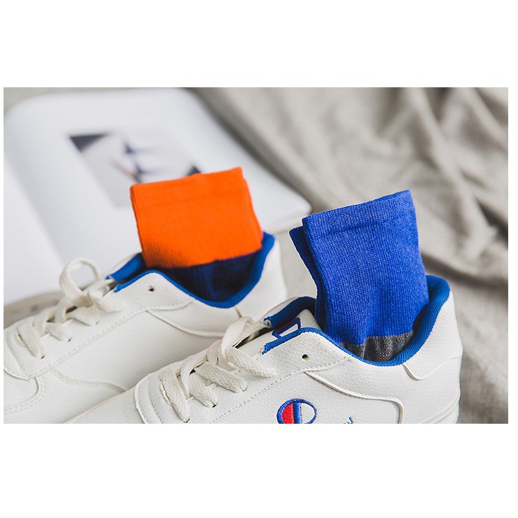 [New] Tất nam cổ cao họa tiết răng sói viền màu nổi trẻ trung