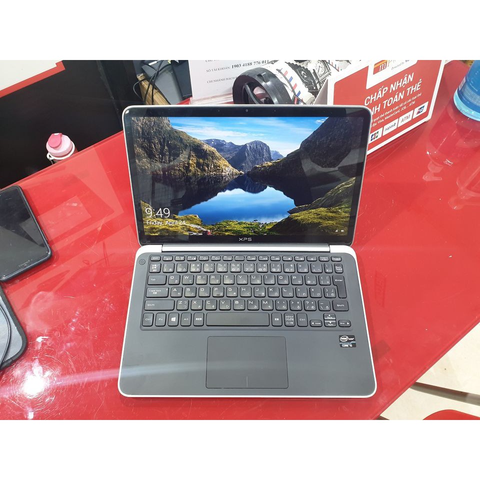 Laptop Dell XPS 13 Core i5/Ram 4Gb/SSD 128Gb Vỏ Nhôm, Tặng Phụ Kiện