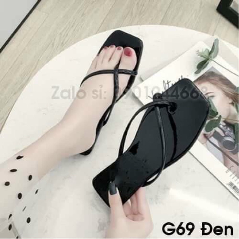 dép kẹp 2 dây chéo trơn bóng xinh xỉu giá rẻ