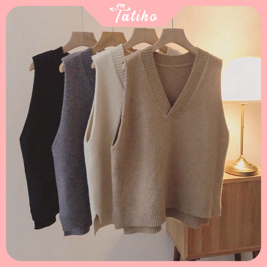 [Hàng Xịn, Giá Tốt] Áo Gile Len Trơn ( Áo Không Tay) Phong Cách Thời Trang Hottrend, Chất len Dày Vừa  - Mã AK011