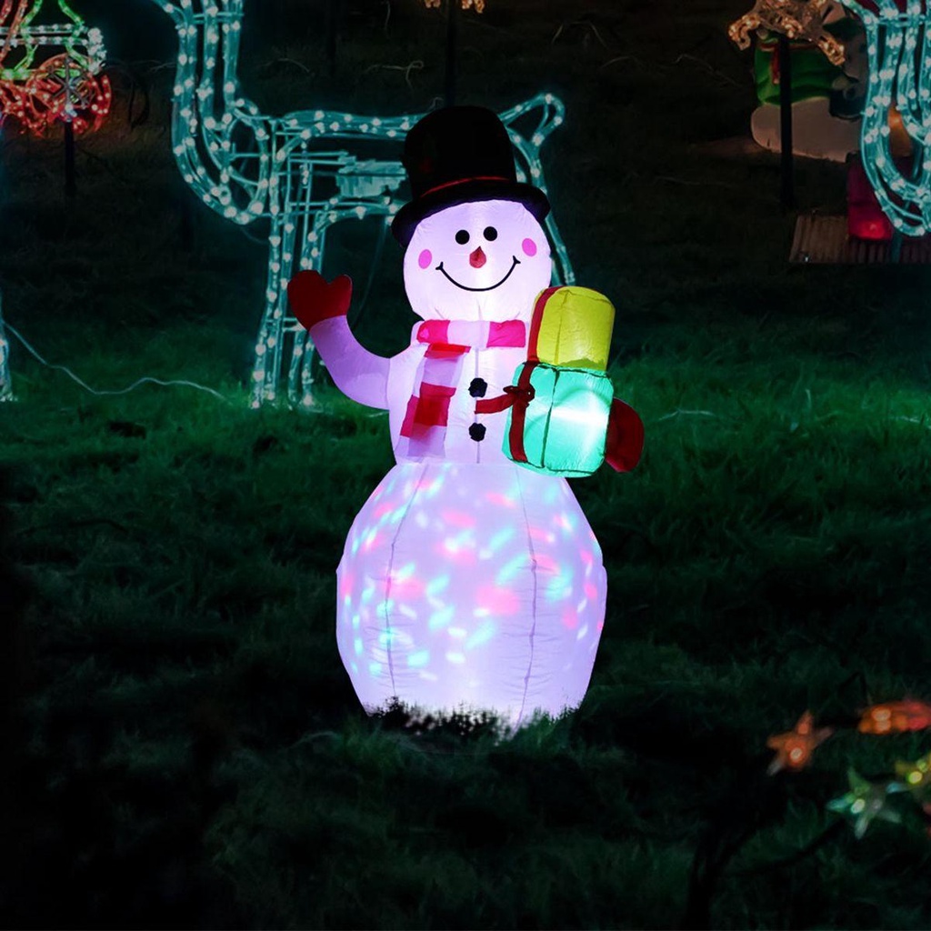 Búp Bê Người Tuyết Bơm Hơi Có Đèn Trang Trí Giáng Sinh