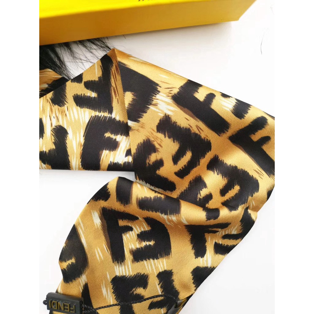 Khăn Quàng Cổ / Túi Xách Vải Lụa Họa Tiết Da Báo Sang Trọng Thời Trang Cho Nữ