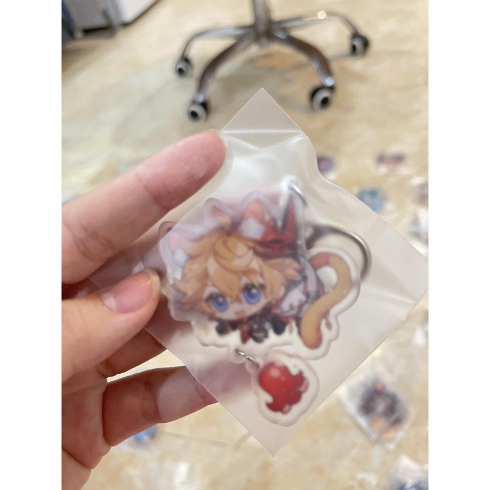 Móc khóa genshin impact động vật qiqi amber beidou fish barbara jean mona xiao razor albedo lumine ningguang ganyu hutao