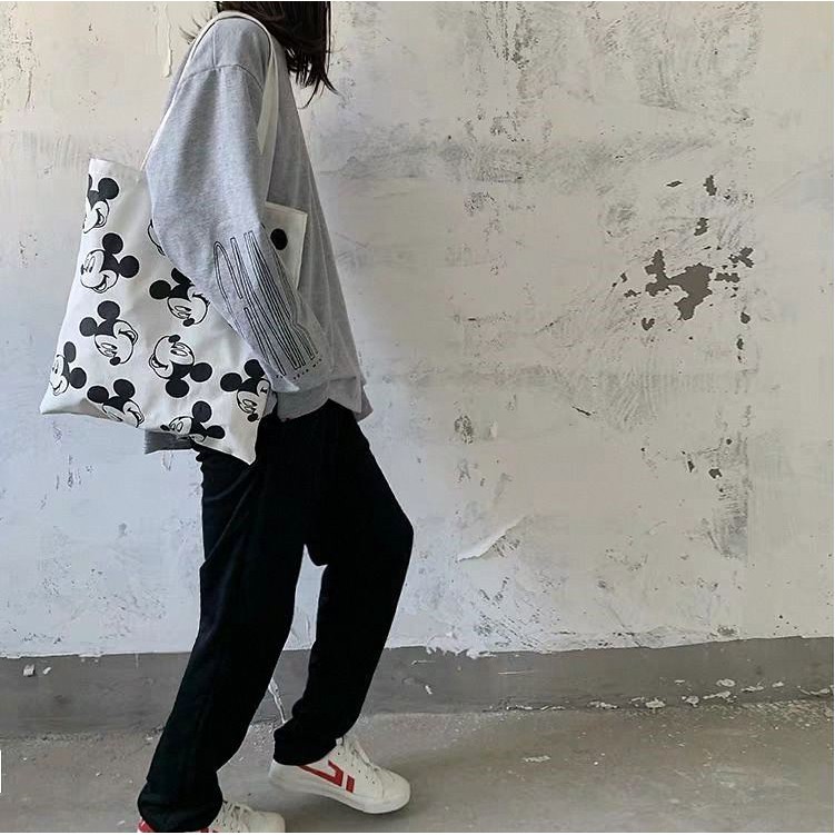 [RẺ VÔ ĐỊCH] Túi tote đeo chéo chuột Mickey unisex Hàn Quốc