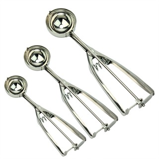 Bộ 3 Muỗng Múc Kem 4 / 5 / 6Cm Bằng Thép Không Gỉ