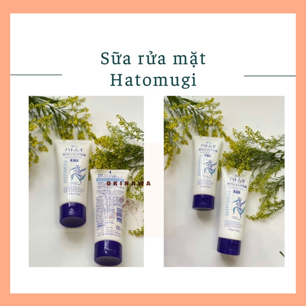 Sữa rửa mặt Hatomugi trắng da, mờ thâm 130g