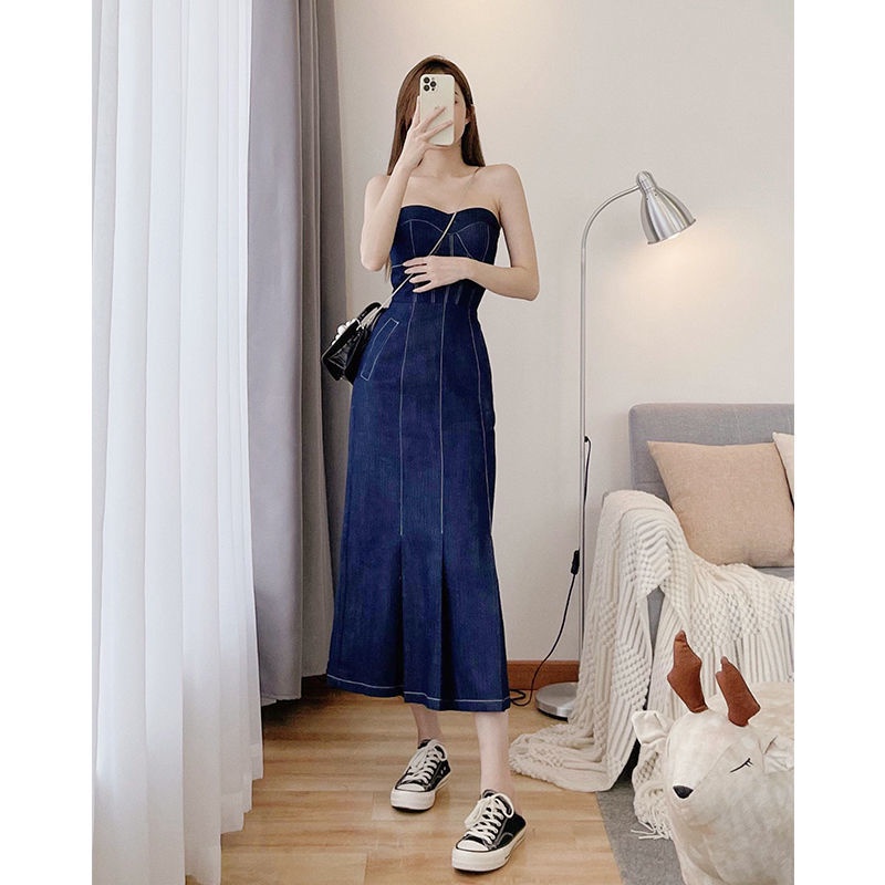 Đầm Denim Dáng Ôm Thời Trang Mùa Hè Mới Quyến Rũ Cho Nữ