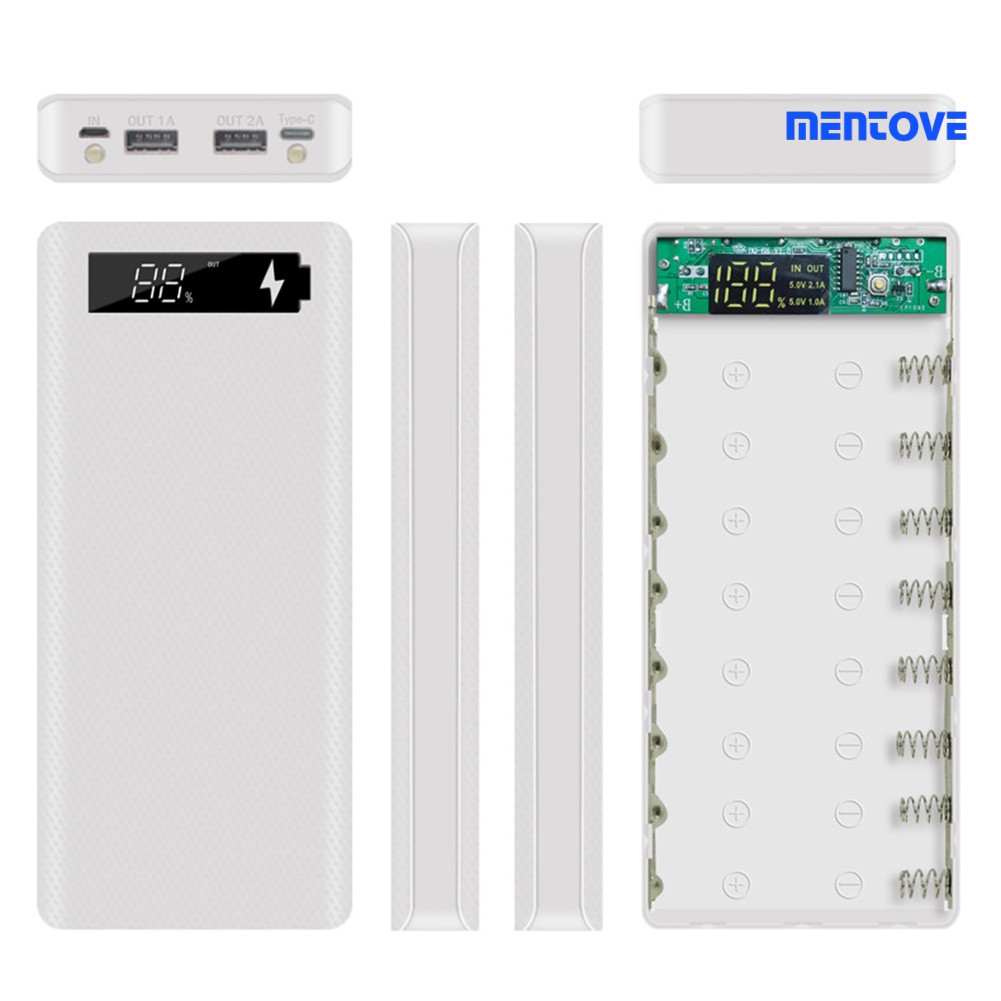 Vỏ Sạc Dự Phòng Micro Usb Loại C 18650 Hiển Thị Lcd