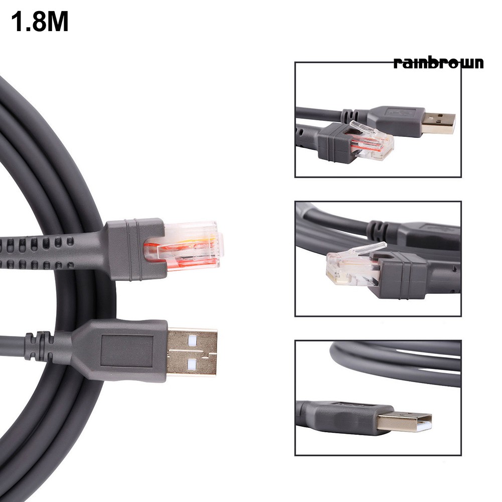 Cáp Usb 2.0 A Sang Rj45 Dài 1.8m Cho Máy Scan Mã Vạch Ls2208