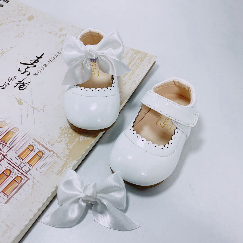 Giày búp bê bằng da PU đế mềm thời trang cho bé gái từ 1-8 tuổi