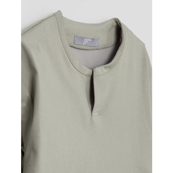 Áo dài tay cổ xẻ 8 seconds Hàn Quốc chính hãng