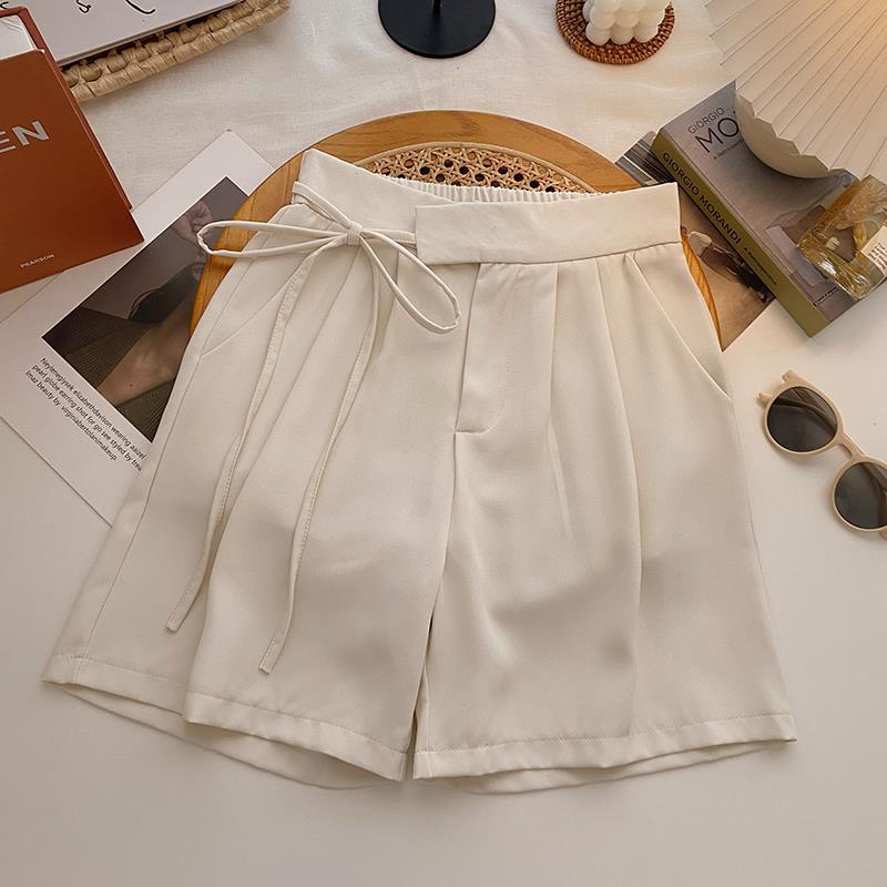 Quần short ống rộng nữ thắt dây nơ, quần ngố lửng ống rộng nữ thắt nơ cạp vải RUBY cao cấp siêu hot - Mia Shore