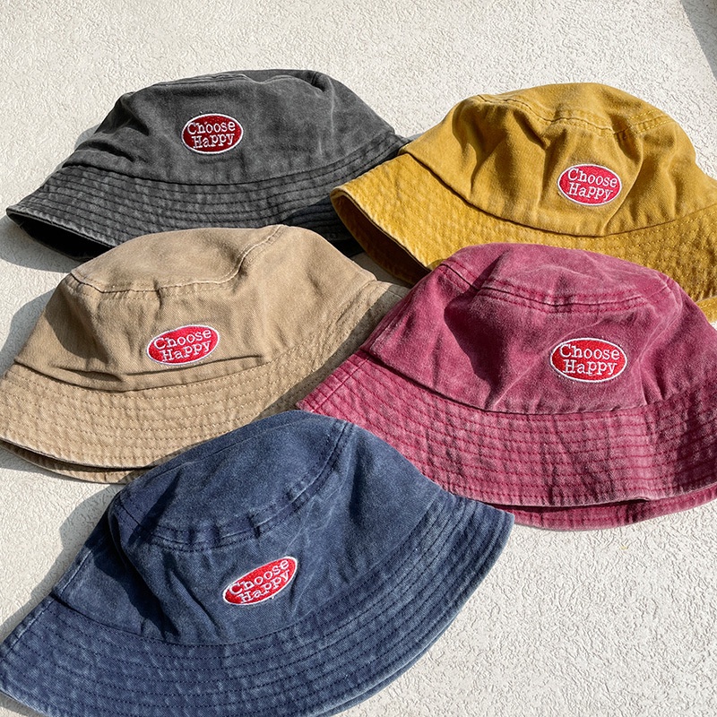 Nón Vành Denim Thêu Chữ Thời Trang Cho Bé