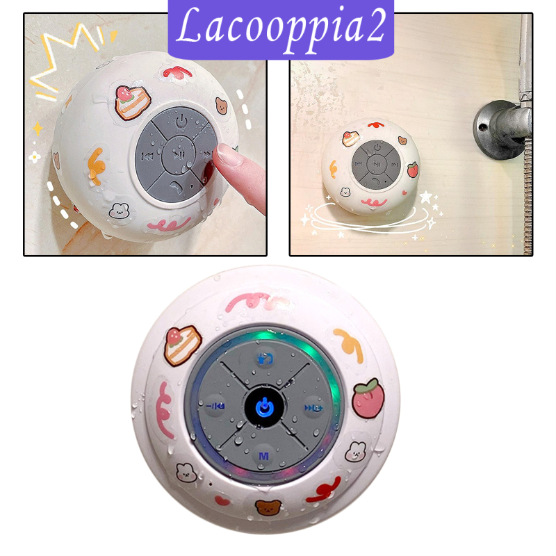 [LACOOPPIA2]Waterproof Bluetooth Wireless Shower Portable Speaker with Built-in Mini Mic