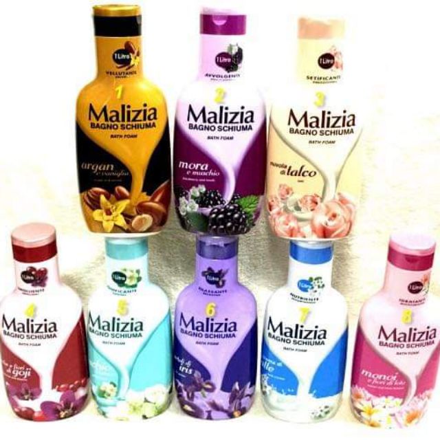 Sữa tắm Malizia Ý