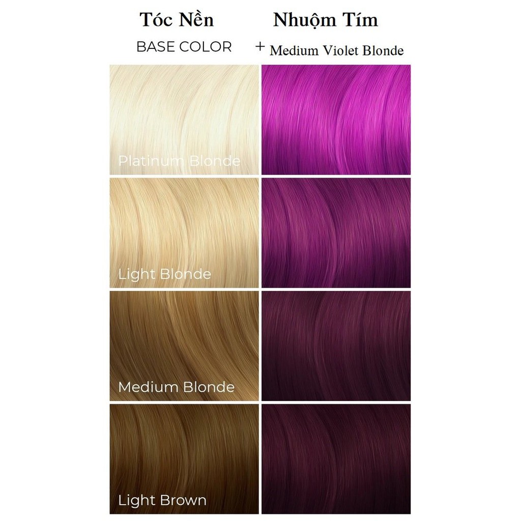 Tuýp Thuốc Nhuộm Tóc Màu Tím Tại Nhà Tím Oải Hương 7/2 Medium Violet Blonde