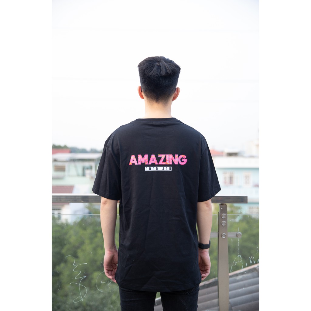Áo thun nam nữ tay lỡ UNISEX Nam Nữ cotton 100% form rộng - AMAZING GOOD JOB [DODY Saigon / Áo Thun] | BigBuy360 - bigbuy360.vn