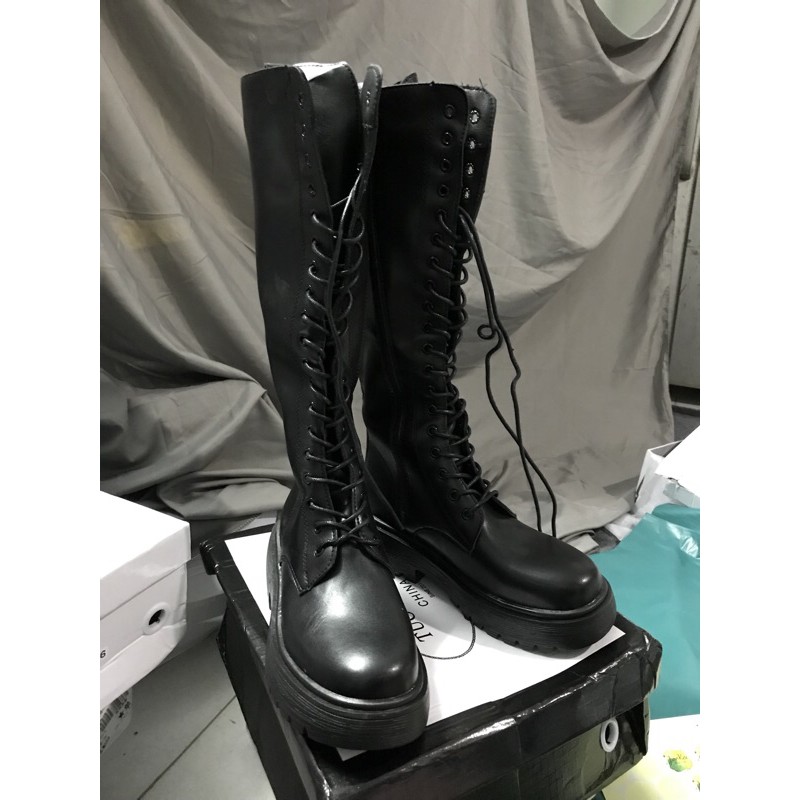 BDL Bốt boot lửng đùi dưới gối da lì khóa cao cấp đủ màu full box
