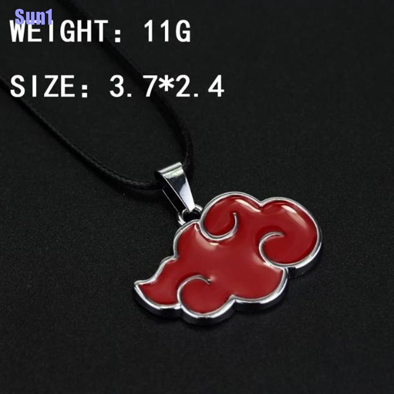 Dây chuyền mặt hình đám mây đỏ phong cách anime Naruto