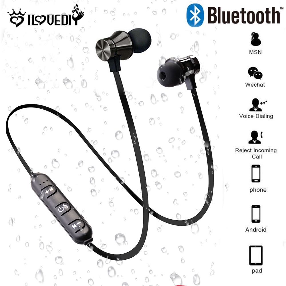 [DS] [Tai nghe Bluetooth không dây thể thao từ tính] [được thiết kế trong tai] [Có mic] [Tương thích với điện thoại di động thông minh Android thông minh và iPhone ios]