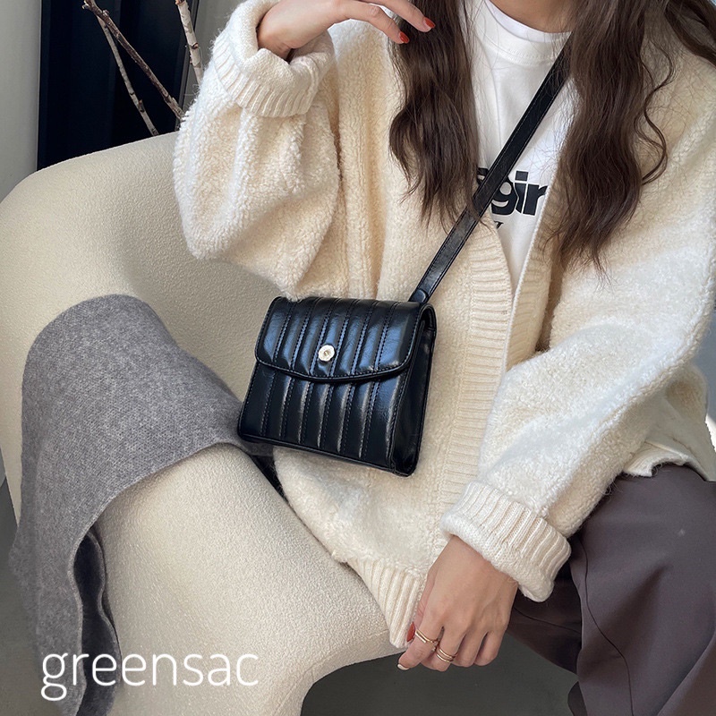 Túi Đeo Chéo Nữ Da Pu Màu Đen, Nâu Phong Cách HQ Mới - Mã T080