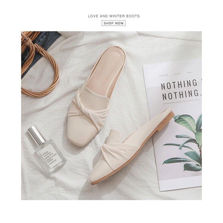 BEESHOES- GIAY SỤC NƠ DA NHUNG MŨI VUÔNG - SUC THỜI TRANG NỮ ĐẾ BỆT SIÊU ÊM VÀ MỀM MÀU KEM 2008027 | BigBuy360 - bigbuy360.vn