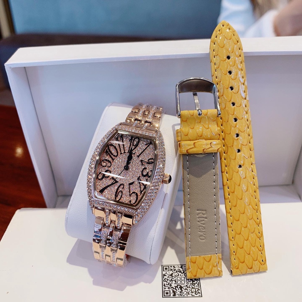 ĐỒNG HỒ NỮ CAO CẤP DÂY THÉP TẶNG KÈM BỘ DÂY DA XỊN + THẺ BẢO HÀNH