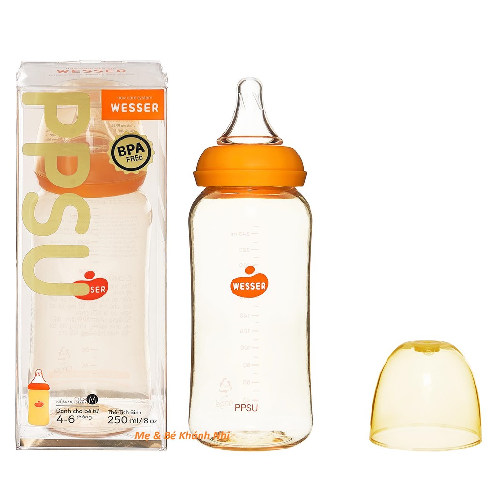 Bình Sữa Wesser PPSU Đủ Size 140ML & 250ML