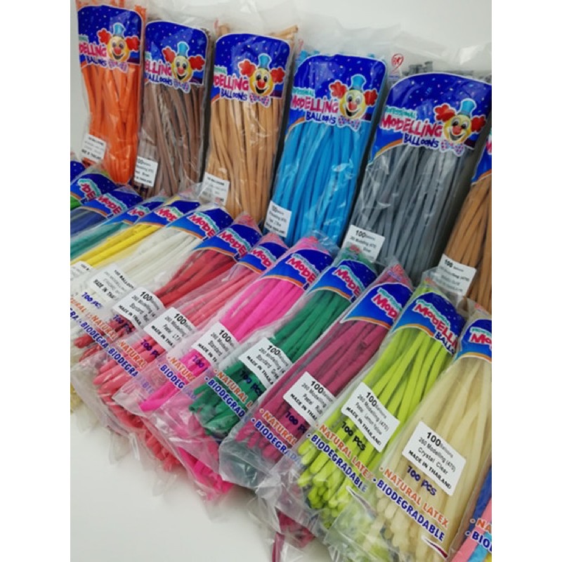 Sỉ Bong Bóng bay tạo hình đẹp Thái Lan vặn hình nghệ thuật (100 quả chọn màu)