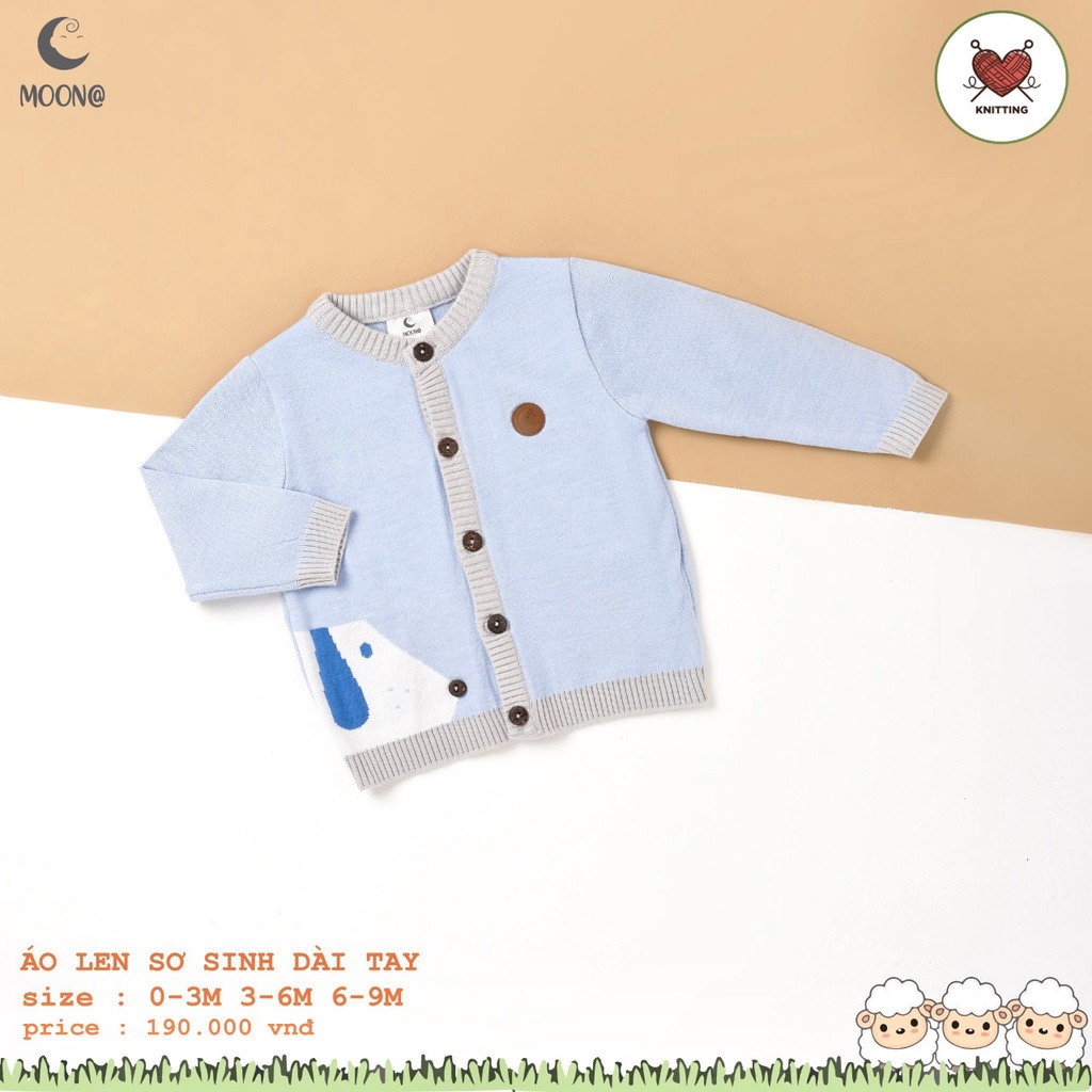 Áo len sơ sinh cài chéo Moon